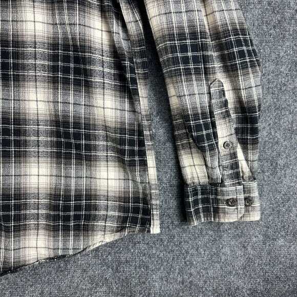 Eddie Bauer Shirt Mens TXL Plaid Cotton Flannel Button Down Relaxed Fit Pocket - Picture 3 of 8